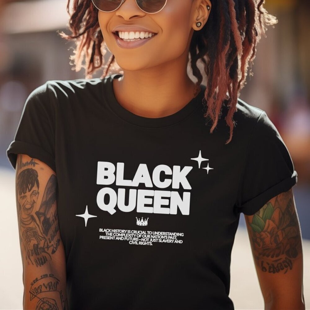 Black Queen Pride T Shirt Unisex Short Sleeve Tee Shirt Black History Shirt